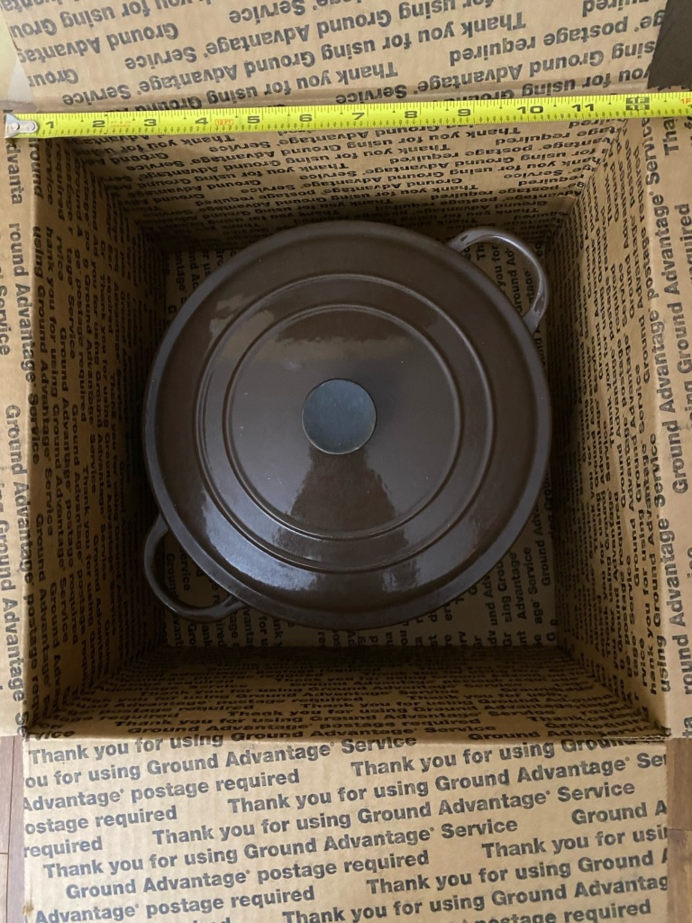 Vintage Le Creuset Chocolate Brown Enameled 4.5Qt Dutch Oven w Lid France HTF - Picture 4 of 8